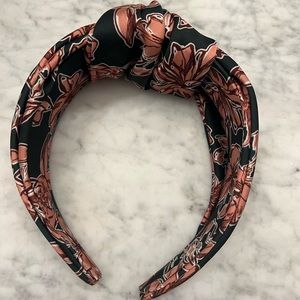 Floral Anthropologie top knot headband.